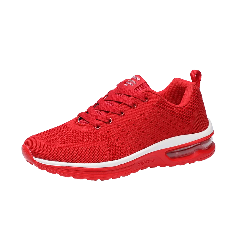 Red Cheap Running Shoes for Men Women Breathable Weave Air Cushion Sneakers Big Size 35-46 Men Lightweight Sports Shoes Trainers