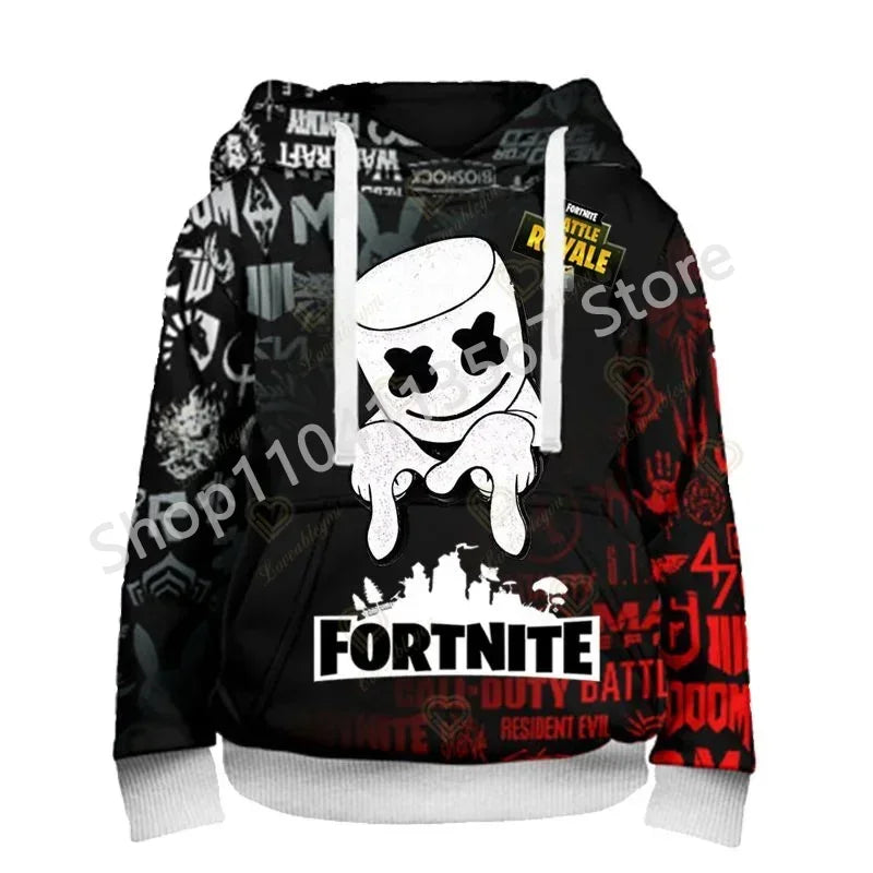 Llama Battle Royale Fortnite Hoodies, 3D Printed Sweatshirts for Men, Women, and Children, Boys and Girls Streetwear Pullover, Green Tops