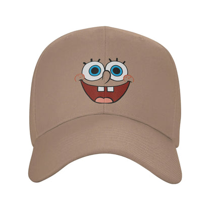 Spongebobs Large Smiling Face Sun Baseball Cap  Spring y2k Retro Trucker Hat For Couple Women Tennis Skate Baseball Caps