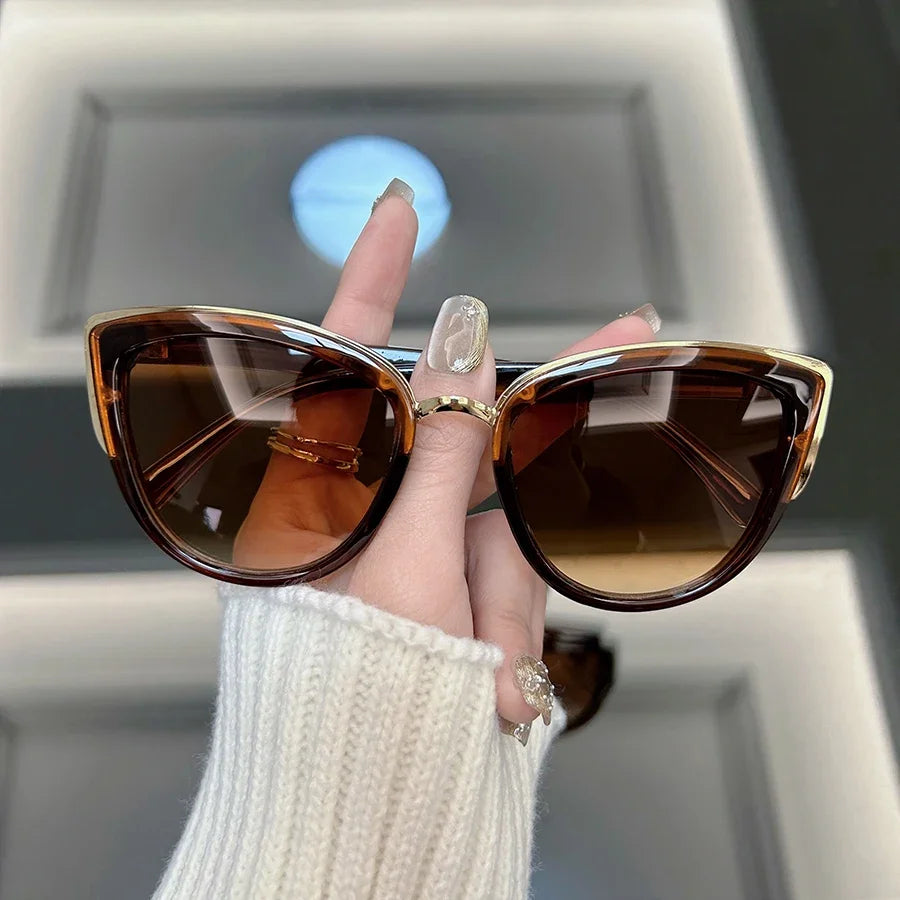 Vintage Cat Eye Sunglasses Women Men Fashion Retro Sun Glasses Female Male Designer Shades Mirror Outdoor Punk Oculos De Sol