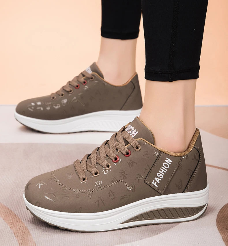 Damen-Sneaker, modische vulkanisierte Damenschuhe, flache Damenschuhe zum Wandern, Plateauschuhe, Übergrößen, Zapatillas Mujer