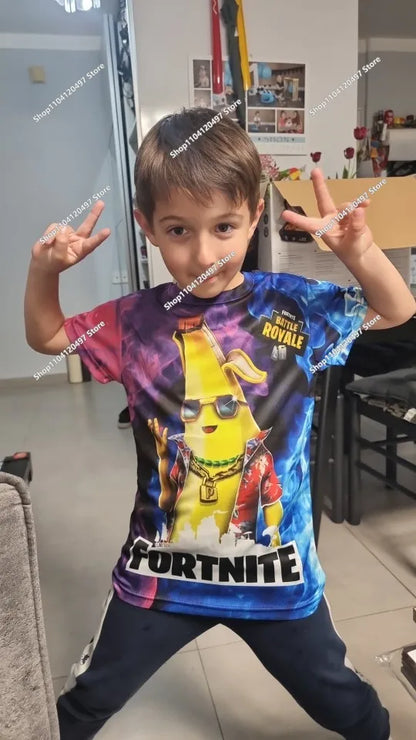 Fortnite Couple Wear Men's and Women's Sweater Children's Printed Casual Hoodie Student Outdoor Sports Simple Long-sleeved