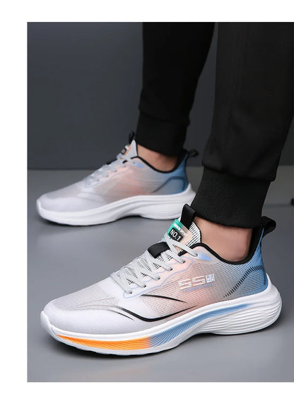 Carbonplaat marathonschoenen voor heren, casual sneakers met luchtkussen, luxe, comfortabel en lichtgewicht, sportieve hardloopschoenen voor heren