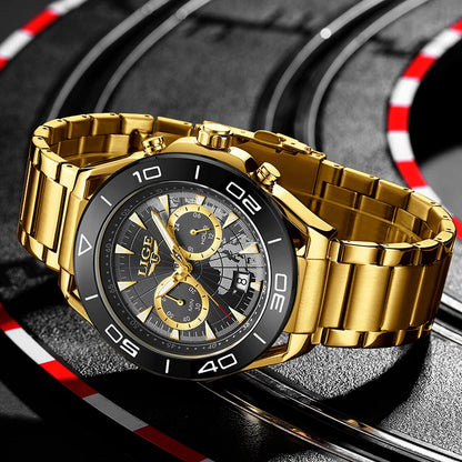 LIGE Top Brand Luxury Mens Watches Casual Business Watch Men Fashion Waterproof Military Men's Quartz Wristwatch Montre Homme