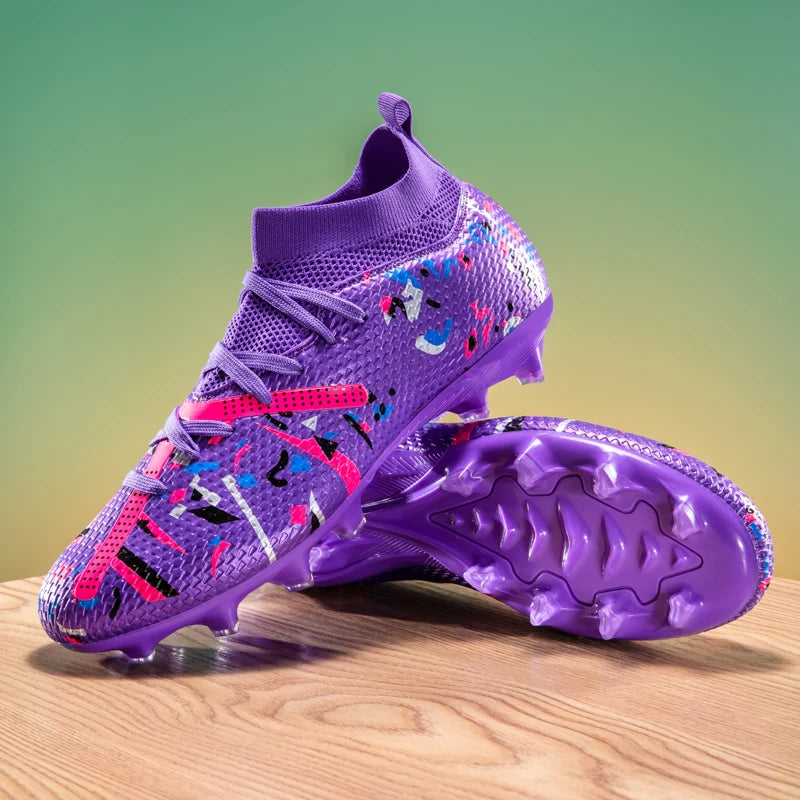 Nouvelles chaussures de football pour hommes, chaussures de sport professionnelles pour l'extérieur, antidérapantes, chaussures d'entraînement, baskets, chaussures de football pour terrain gazonné, ultralégères, unisex