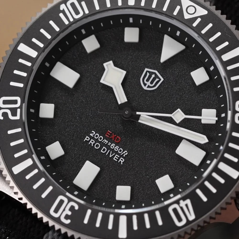 Watchdives EXD 40Mm Titanium Dive Watch Man VH31 Sweep Quartz Watches 200 Waterproof Ar Sapphire BGW9 Luminous 316L Wristwatch