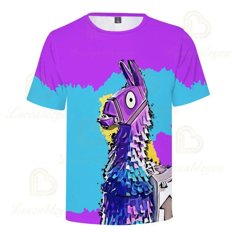 Detské letné tričko Fortnite Victory Royale Ninja Fashion 3D s krátkym rukávom, detské oblečenie s kreslenou potlačou