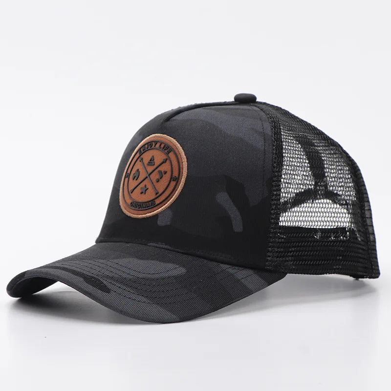 Four Seasons Mesh Baseball Cap Women Men Fashion Casual Breathable Letter Icon Unisex HipHop Trucker Caps Outdoor Sports Dad Hat