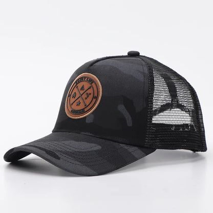 Four Seasons Mesh Baseball Cap Women Men Fashion Casual Breathable Letter Icon Unisex HipHop Trucker Caps Outdoor Sports Dad Hat