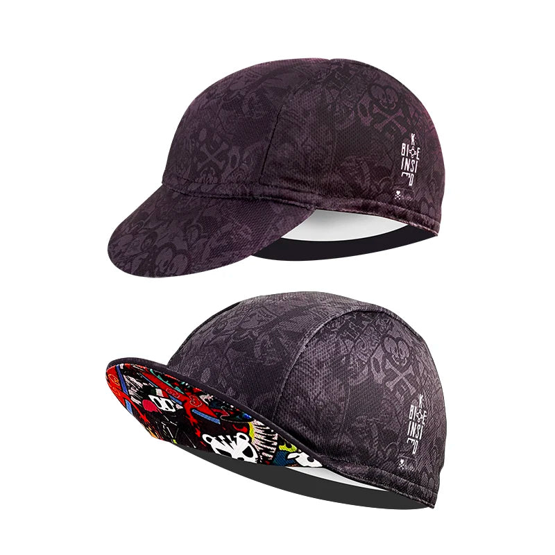 Red Retro Cycling Cap Black Series Most Popular Polyester Cycling Caps Sports Quick Dry Bicycle Hat Men Women Wear Absorb Sweat