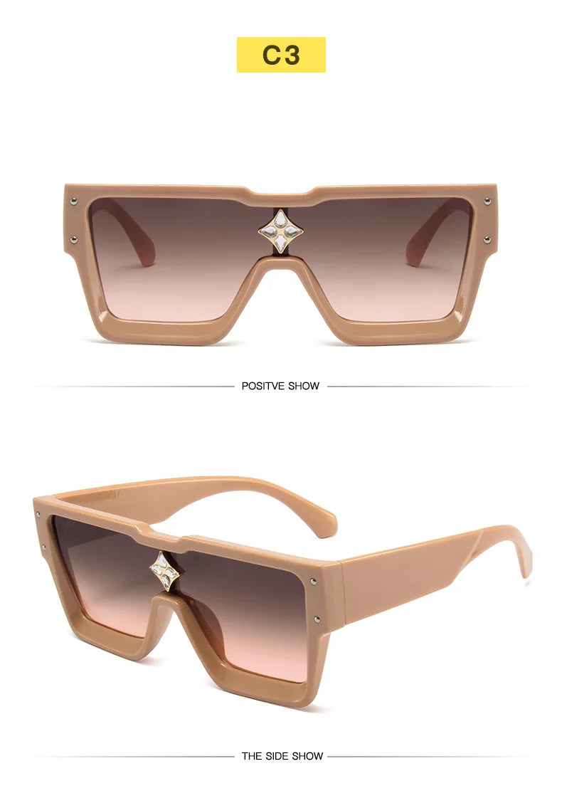 Stylish Cyclone Luxury Sunglasses for Men Women Brand Designer Square Sun Glasses Driving Aviation Fashion Shades UV400