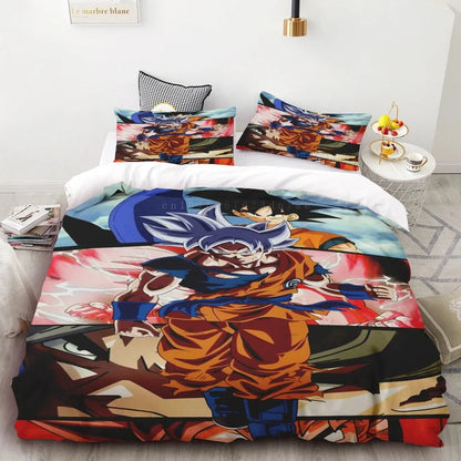 Povlečení s povlakem na přikrývku Goku Dragon Ball pro teenagery a děti, chlapce – nejlepší dárek, dekorace do ložnice Queen King