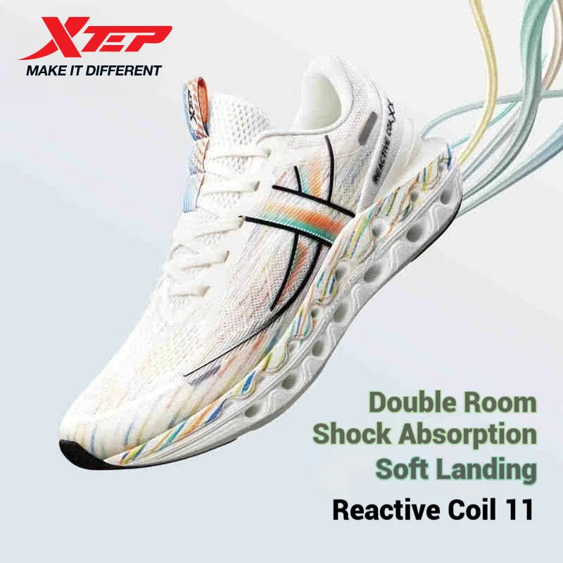 Xtep Reactive Coil 11.0 — męskie buty do biegania, letnie buty sportowe z amortyzacją wstrząsów i miękkim odbiciem, sneakersy 976219110026