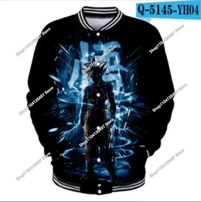 Dragon Ball Goku Kid Men Zipper Hoodie Cartoon Japan Style Anime Women Sweatshirt 2025 New Fashion Children Jackets Coat