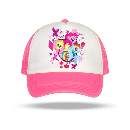 My Little Pony Baseball Caps Girls Summer Breathable Casual Hat Anime Print Sun Cap Kids Adult Adjustable Pointed Hats Gifts