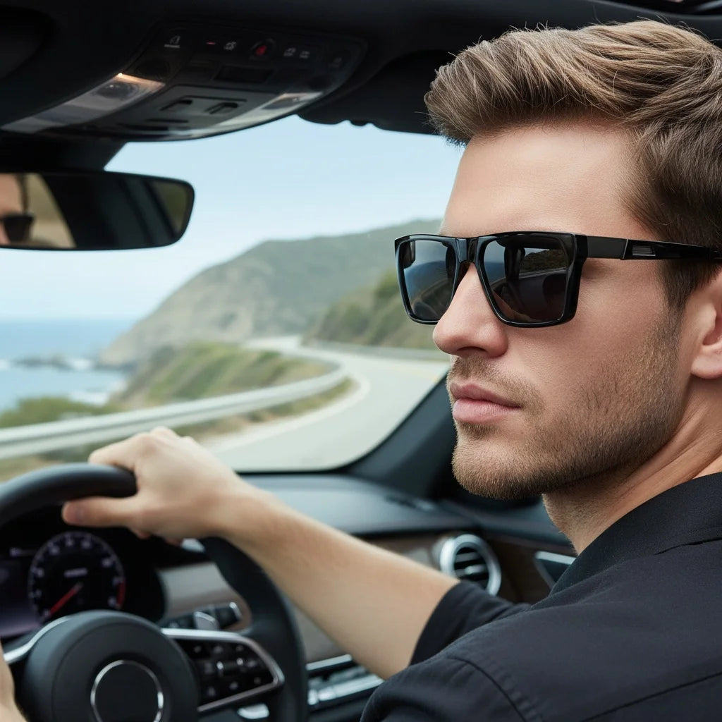 New Square Polarized Men Sunglasses Minimalist And Stylish Shades Suitable For Daily Use And Travel 1084