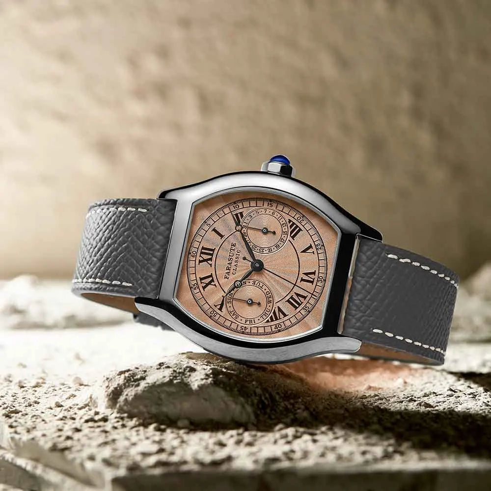 FARASUTE 36mm Luxury Retro Men Quartz Watch VH64 Movement Stainless Steel Sports Fashion Sapphire Glass Waterproof Watch Relogio