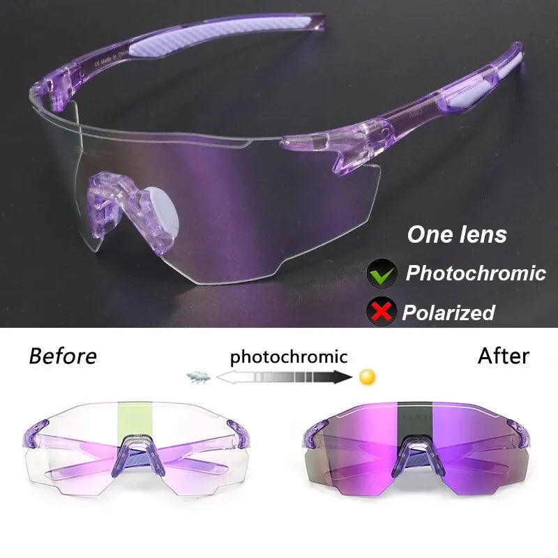 ELICIT New Photochromic Polarized Cycling Glasses Men Women Bike Glasses UV400 Eyewear Sunglasses HikingMTB Road Bicycle Goggles