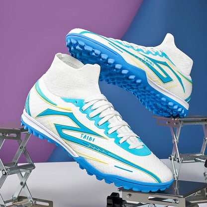 Scarpe da calcio Outdoor TF Turf: tomaia in tessuto PU confortevole, suola in gomma ad alta aderenza, qualità affidabile, scarpe sportive per bambini e adolescenti
