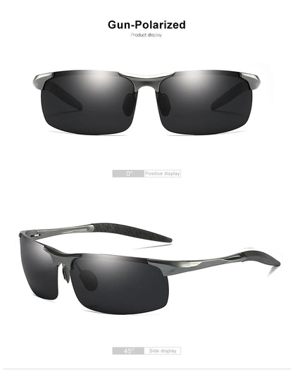 CLLOIO Brand Men's Polarized Sunglasses Aluminum Frame UV400 Anti-Glare Sun Glasses Male Driving Glasses Rimless Oculos De Sol