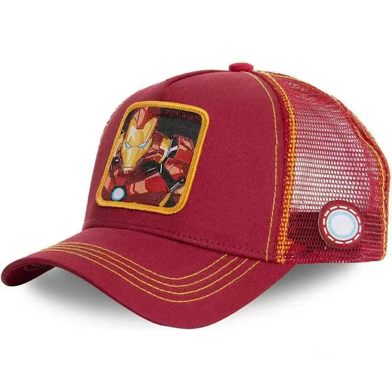 Popular Marvel Spider-Man, Iron Man, Hulk baseball cap, sports mesh cap, summer hip-hop casual hat