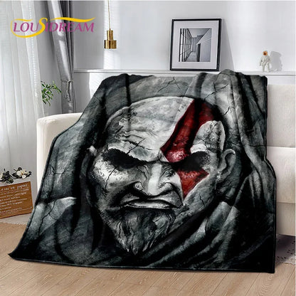 29 Style Kratos God of War Games Cartoon Blanket,Soft Throw Blanket for Home Bedroom Bed Sofa Picnic Travel Office Cover Gifts