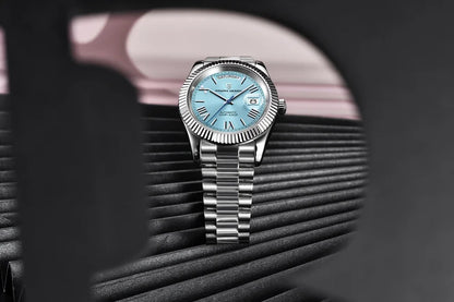 Montre PAGANI DESIGN DD40 pour homme – Modèle en or rose, montre-bracelet mécanique de luxe, mouvement automatique, verre saphir avec traitement antireflet, étanche