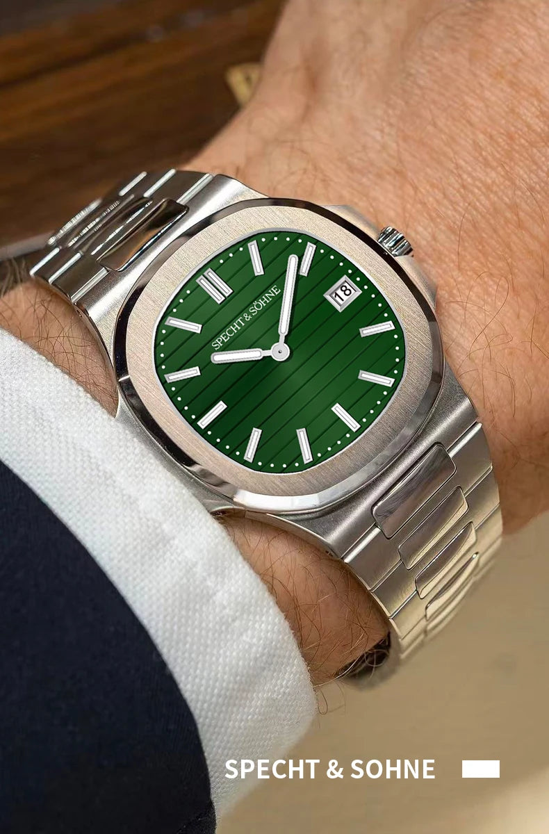 2026 New Specht & Söhne Luxury 40MM Quartz Watch For Men Super Slim Steel Sapphire Crystal 50M Waterproof 5711 Classic Watch