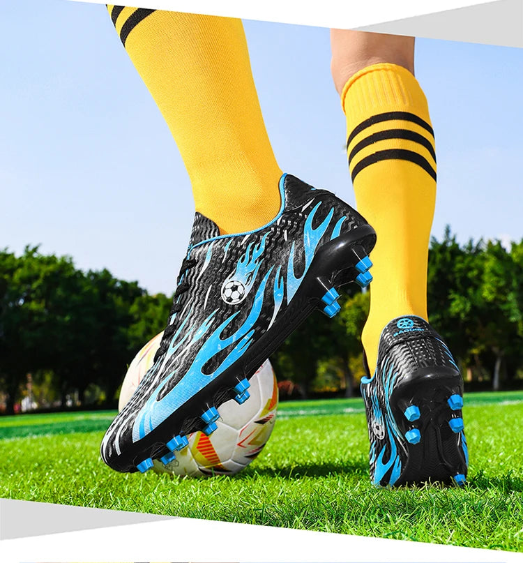 Chaussures de football pour enfants TF Turf, bottes de football respirantes, légères, antidérapantes, pour garçons et filles, chaussures de football pour entraînement en extérieur.