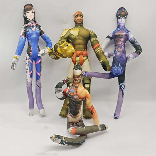 26cm įvairių pozų lankstaus korpuso su viela anime žaidimo Overwatch D.Va / Doomfist / Genji / Widowmaker pliušinė žaislinė figūrėlė – pliušinė lėlė
