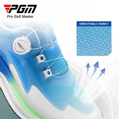PGM Men Golf Shoes Ultra Soft Sole Knob Shoelaces Breathable Anti Slip Outdoor Sports Sneakers XZ412