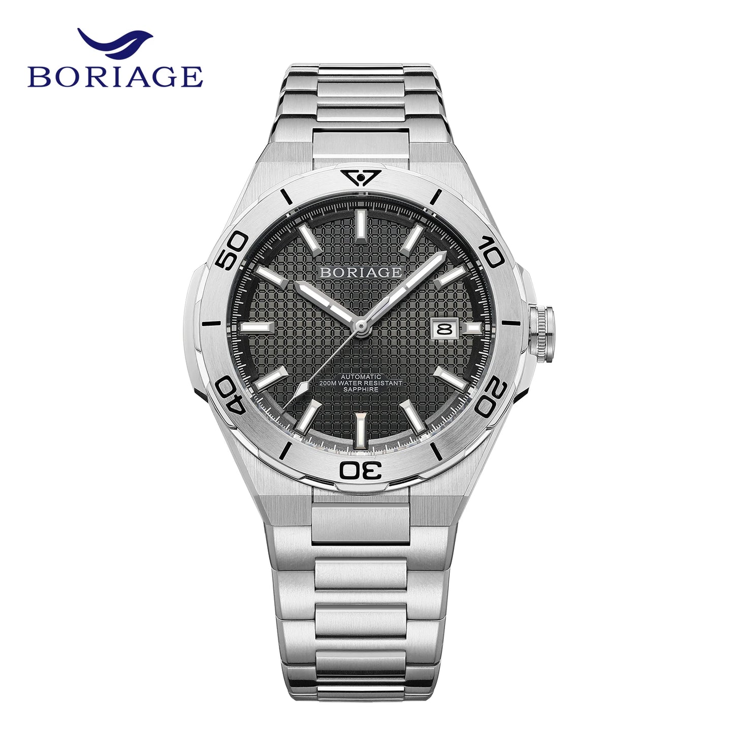 BORIAGE Fully automatic mechanical men's watch BGW9 luminous watch MIYOTA9015 movement 316 stainless steel 200m Water Resistance