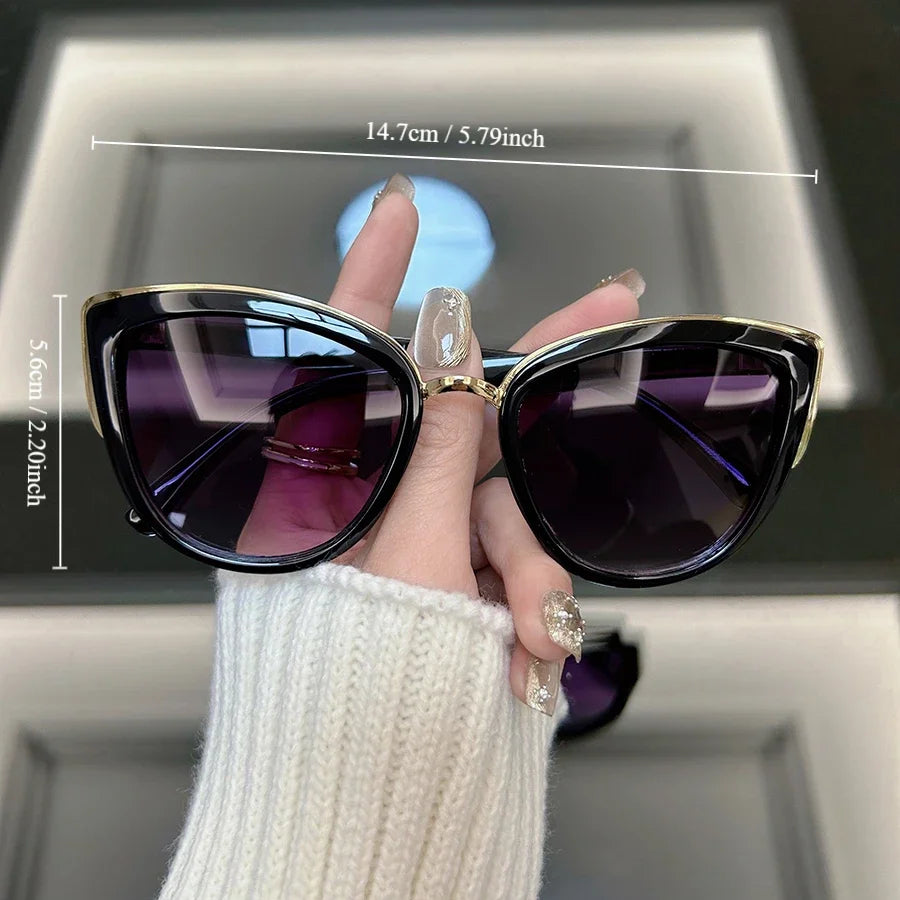 Vintage Cat Eye Sunglasses Women Men Fashion Retro Sun Glasses Female Male Designer Shades Mirror Outdoor Punk Oculos De Sol