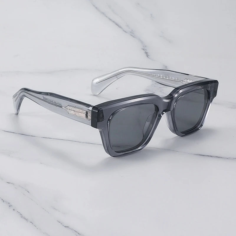 JMM FELLINI Female Sunglasses Thick Acetate Popular Luxury Woman Sunglasses 2025 Jacques Men's Sunglasses With Original Case