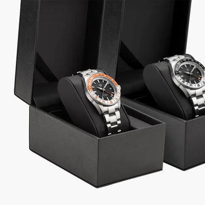 WISHDOIT 2025 New NH34 Men's Sports Automatic Mechanical GMT Sapphire Stainless Steel Waterproof 15 ATM With Rubber Strap