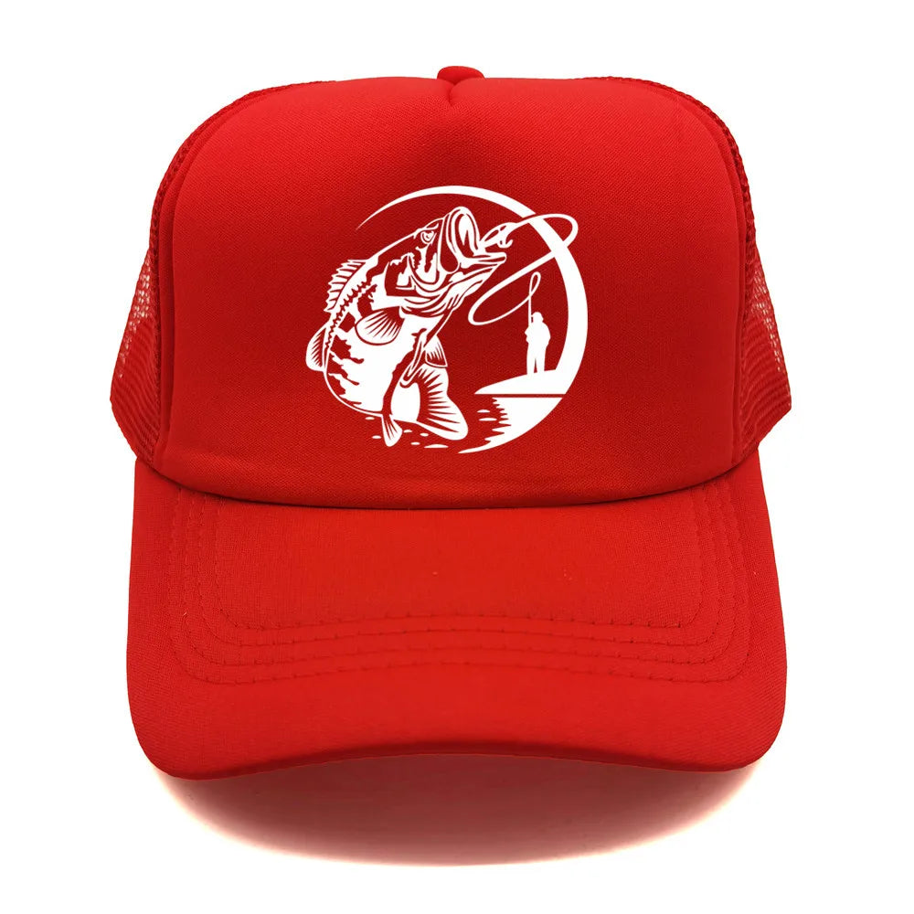 Fiske-skelett-trucker-keps, sommar, herr, cool fiskarkeps, basebollkeps, unisex, utomhus, nätkepsar, MZ-238