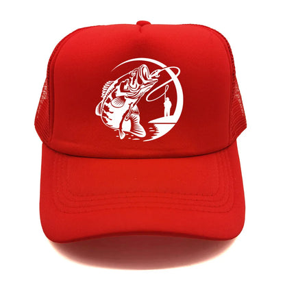 Fiske-skelett-trucker-keps, sommar, herr, cool fiskarkeps, basebollkeps, unisex, utomhus, nätkepsar, MZ-238