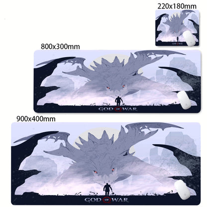 Game God of War Mouse Pad Anime Game Mousepad Computer Keyboard Desk Pads Office Carpet Laptop Mausepad Non-slip Base Deskmat