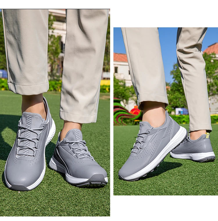 Golf Sports Shoes Men Waterproof high-Quality Leather Golf Competition Sports Shoes Formal Shoes Golf Course Men Training Shoes