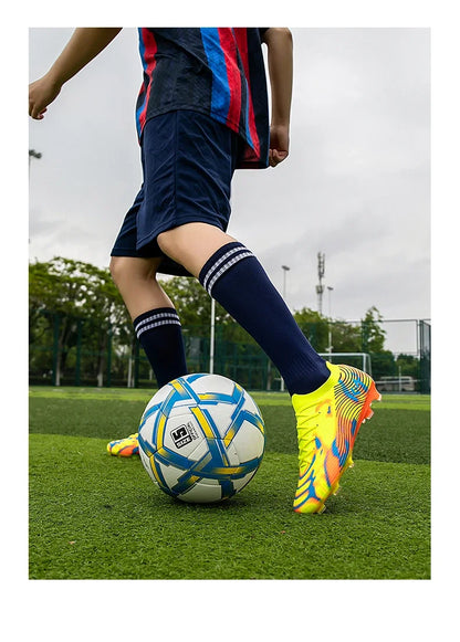 New Men Soccer Shoes Match Outdoor Sneakers Grass Cleats Hot-selling Football Boots Non-Slip Boys High-quality High-top Light