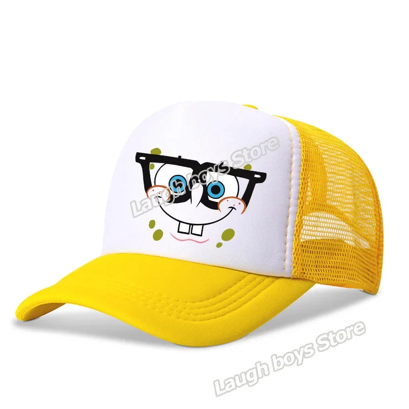 SpongeBobs SquarePants Casual Polyester Sun Hat Truck Driver Baseball Cap Universal Kid Peripheral Adult Anime Adjustable Sunhat