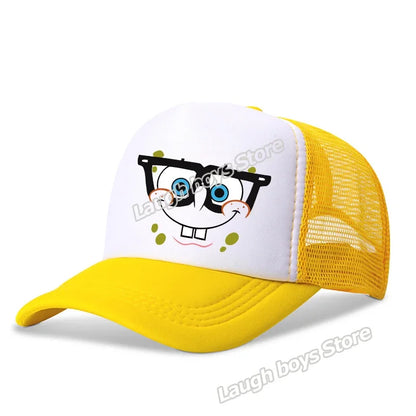 SpongeBobs SquarePants Casual Polyester Sun Hat Truck Driver Baseball Cap Universal Kid Peripheral Adult Anime Adjustable Sunhat