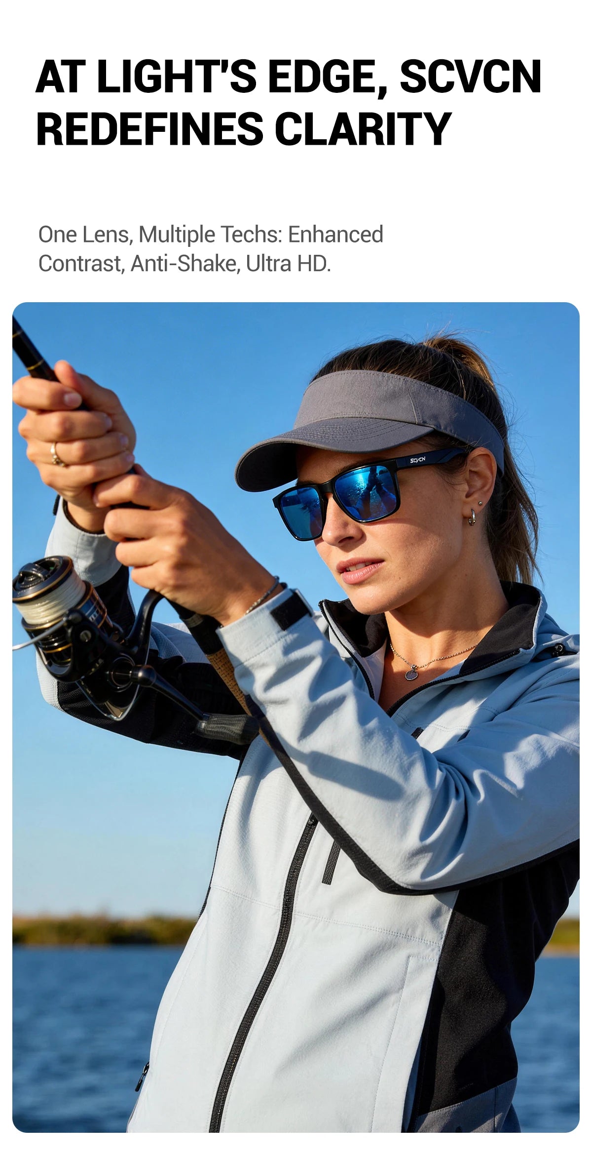 SCVCN Outdoor Polarized Water Sports Beach Ocean Sea Platform Fishing Cycling MTB Sunglasses Bicycle Sports Hiking Eyewear UV400