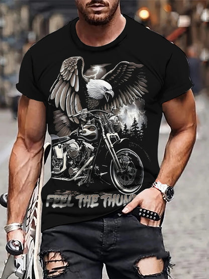 Fashion Eagle Grafik-T-Shirts Luxus-T-Shirt Sommer-T-Shirts für Herren Freizeit-Oberteile Kurzarm-T-Shirt 3D-Druck Herrenbekleidung
