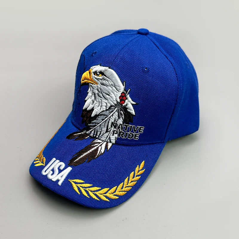 Ear of wheat Eagle Embroidery Baseball Hats New Men Women Fashion Breathable Sunshade Snapback Hardtop Caps Versatile Street ins