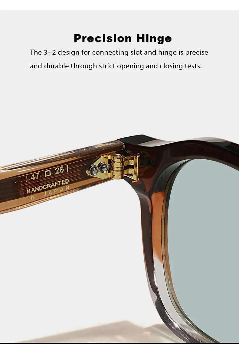 High QualityTortoiseshell Round Frame Handmade Sunglasses Designer Men Acetate Women's Beach Sun UV400 Sunglasses Can Be Carved