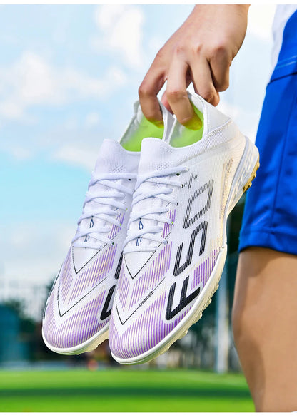 Sapatilhas de Homem Novas com Pitons para Relva, Ténis de Futebol de Alta Qualidade, Chuteiras de Futsal Antiderrapantes para Interior, Modelo Cano Alto para Exterior Mais Vendido