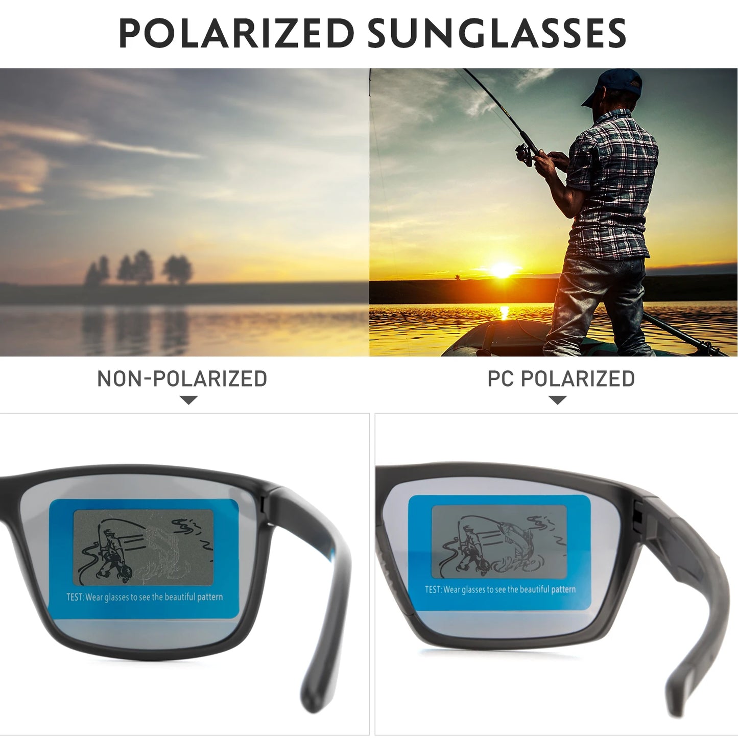 KAPVOE Polarized Hiking Fishing Glasses Beach Essentials Road Bike Cycling Sunglasses MTB Bicycle Outdoor Sports golf Eyewear