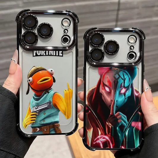 Capa de telemóvel com revestimento Anime Fortnites Game para Xiaomi Redmi A7 15 A3 15C 14C K50 A1 Note 15 14 13 12 12s Pro Plus 4G 5G antiqueda