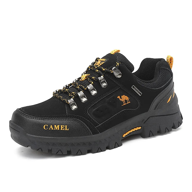 Classic Black Men's Hiking Shoes Outdoor Low Climbing Walking Shoes For Men Trekking Sneakers Non-Slip Mountaineering Shoes Man